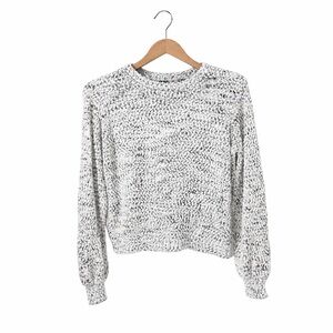 Nine West Black and White Crew Neck Sweater
